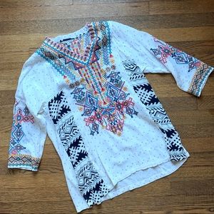 John Mark Embroidered Top